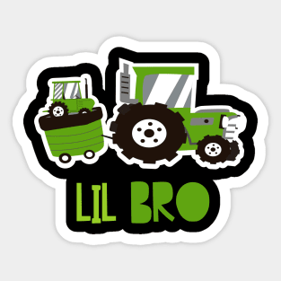 Little Brother With Tractor Farmer Sticker